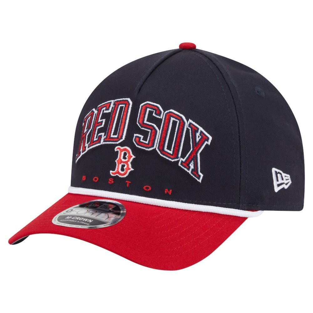 Boston Red Sox Arch 9FORTY A-Frame M-Crown Adjustable Hat Navy/Red | New Era