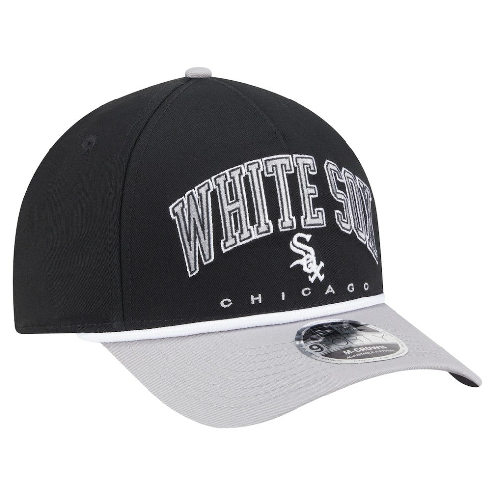 Chicago White Sox Arch 9FORTY A-Frame M-Crown Adjustable Hat Black/Gray | New Era