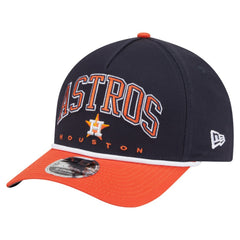 Houston Astros Arch 9FORTY A-Frame M-Crown Adjustable Hat Navy/Orange | New Era