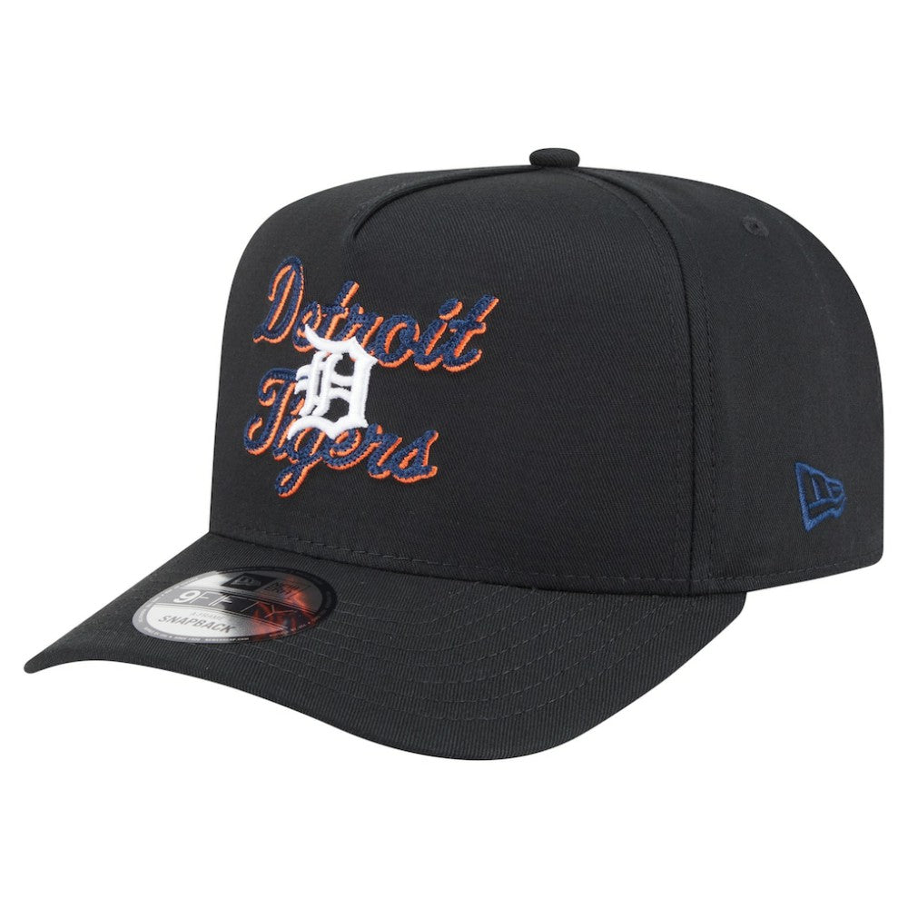 Detroit Tigers Chainstitch 9FIFTY A-Frame Snapback Hat Black | New Era