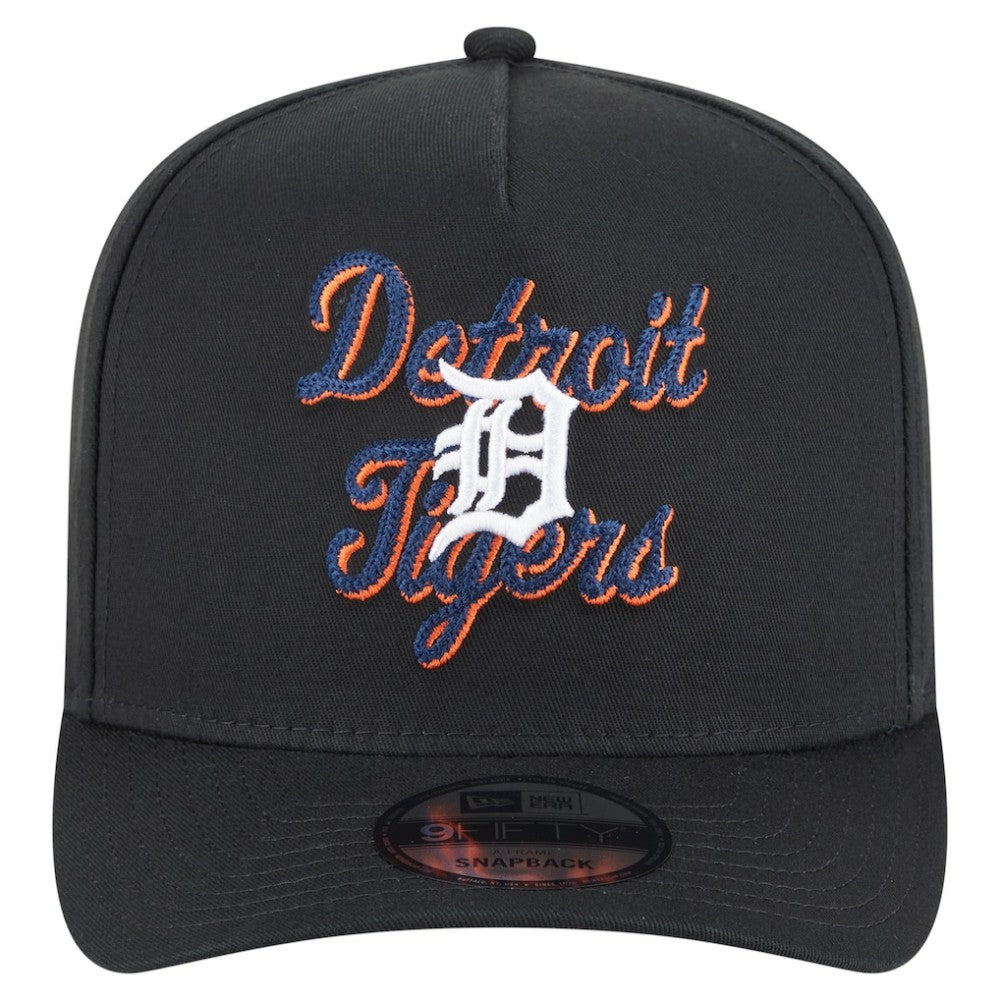 Detroit Tigers Chainstitch 9FIFTY A-Frame Snapback Hat Black | New Era