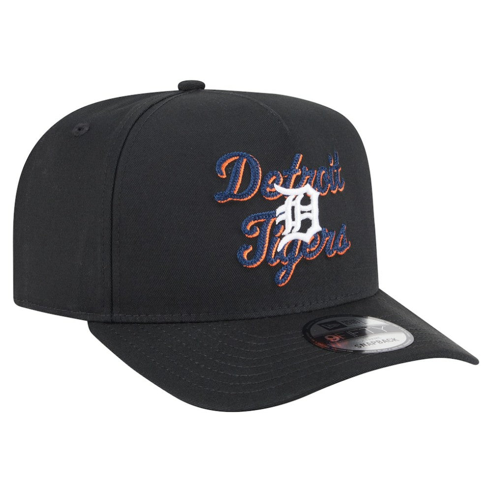 Detroit Tigers Chainstitch 9FIFTY A-Frame Snapback Hat Black | New Era