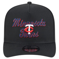 Minnesota Twins Chainstitch 9FIFTY A-Frame Snapback Hat Black | New Era