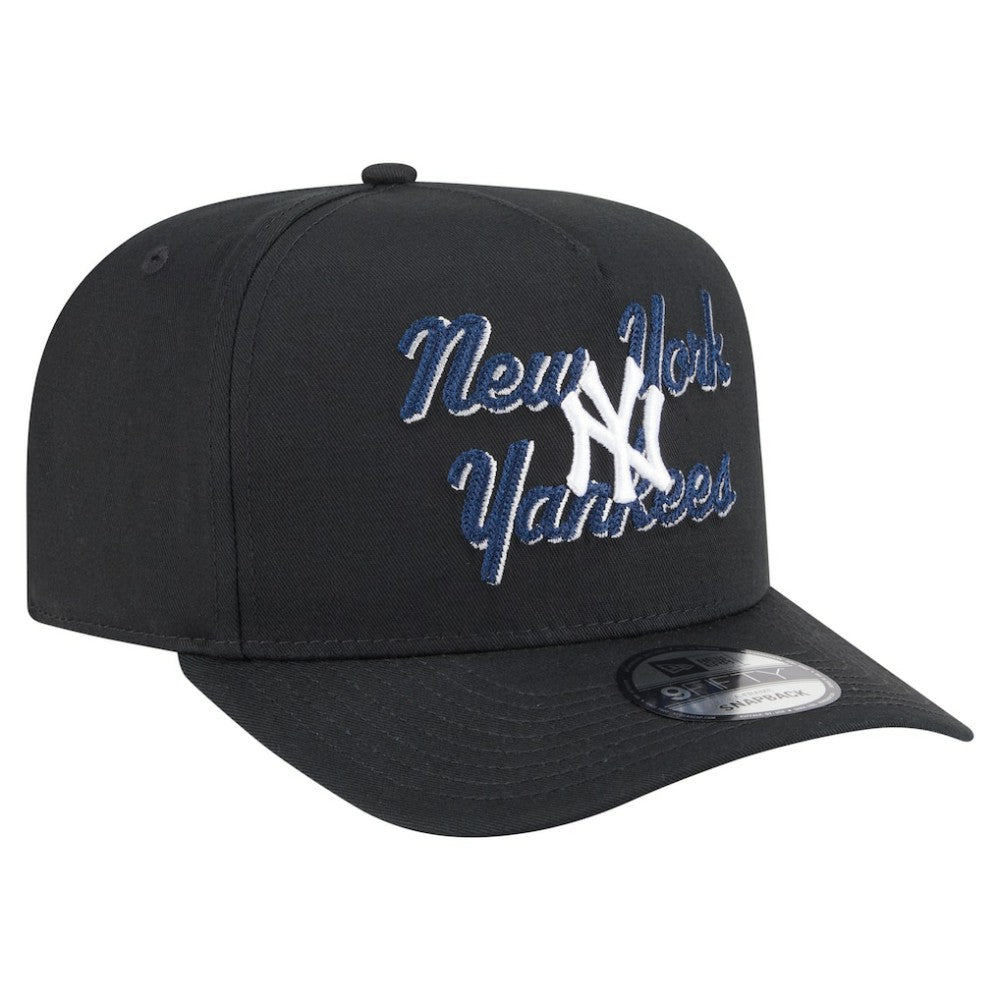 New York Yankees Chainstitch 9FIFTY A-Frame Snapback Hat Black | New Era