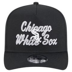 Chicago White Sox Chainstitch 9FIFTY A-Frame Snapback Hat Black | New Era