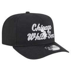 Chicago White Sox Chainstitch 9FIFTY A-Frame Snapback Hat Black | New Era