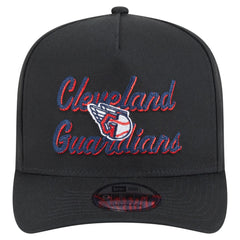 Cleveland Guardians Chainstitch 9FIFTY A-Frame Snapback Hat Black | New Era