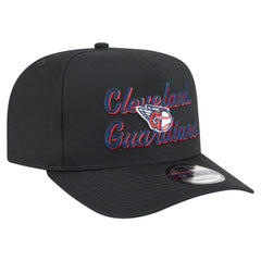 Cleveland Guardians Chainstitch 9FIFTY A-Frame Snapback Hat Black | New Era