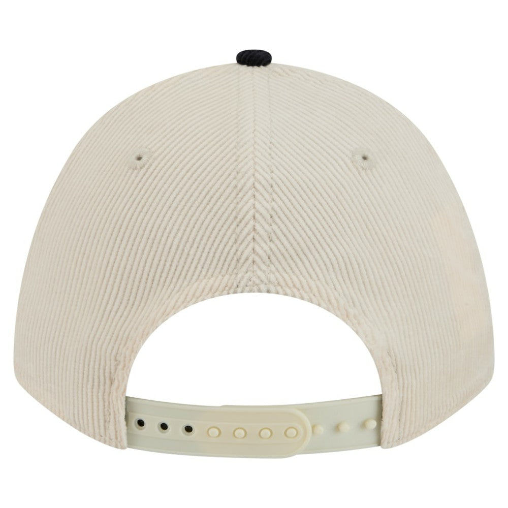New York Yankees Sided Corduroy 9FORTY A-Frame Adjustable Hat Cream/Navy | New Era