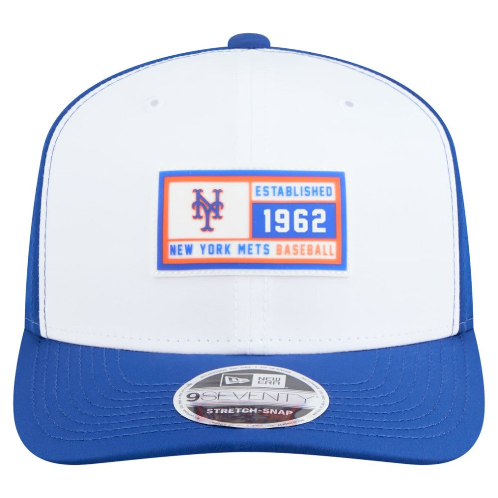 New York Mets Established Patch 9SEVENTY Adjustable Hat White/Royal | New Era