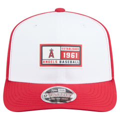 Los Angeles Angels Established Patch 9SEVENTY Adjustable Hat White/Red | New Era