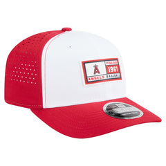 Los Angeles Angels Established Patch 9SEVENTY Adjustable Hat White/Red | New Era