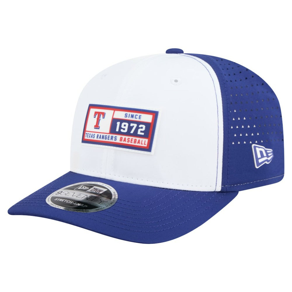 Texas Rangers Established Patch 9SEVENTY Adjustable Hat White/Royal | New Era