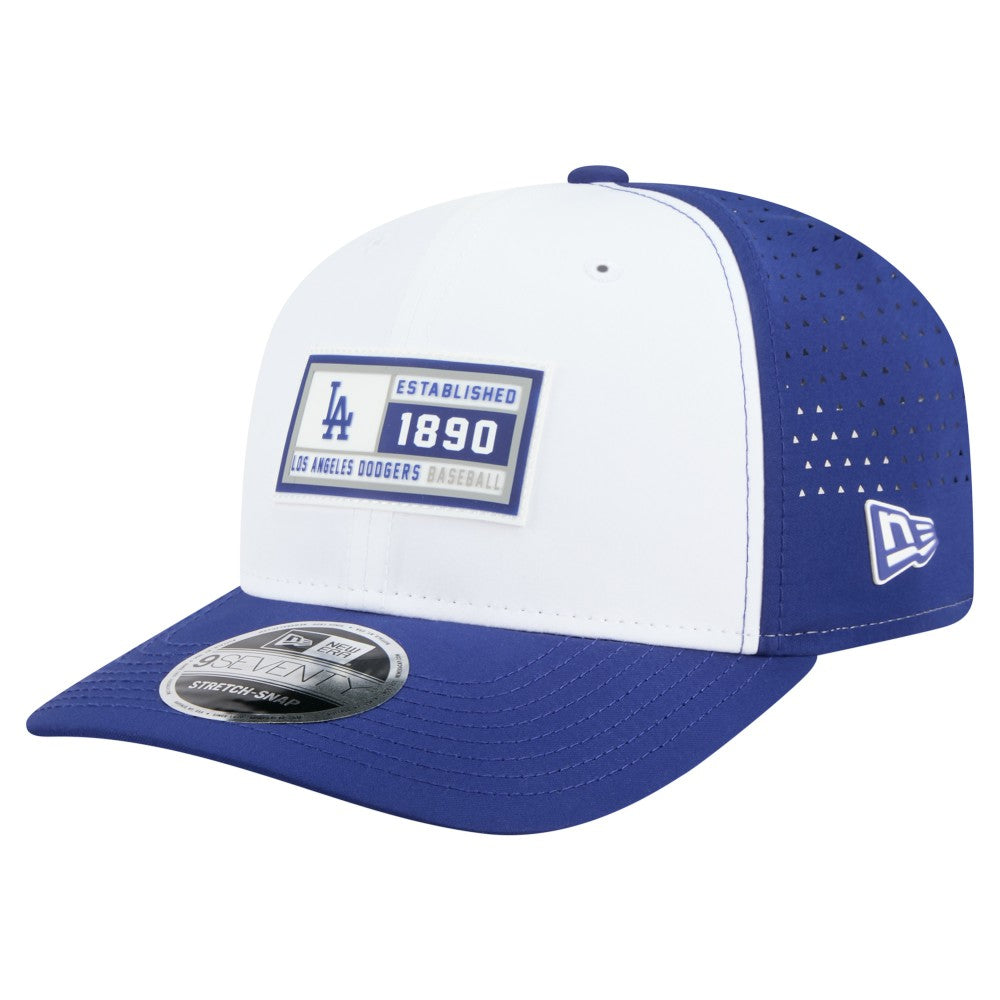 Los Angeles Dodgers Established Patch 9SEVENTY Adjustable Hat White/Royal | New Era