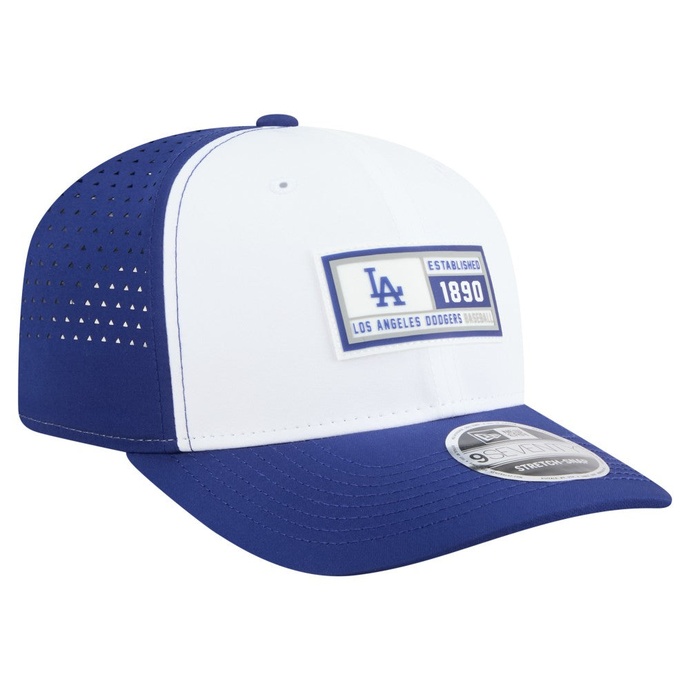 Los Angeles Dodgers Established Patch 9SEVENTY Adjustable Hat White/Royal | New Era
