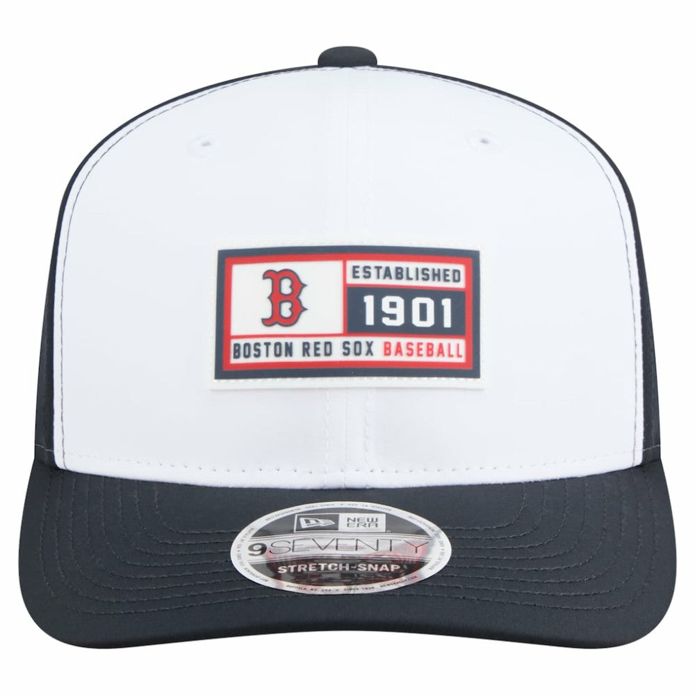Boston Red Sox Established Patch 9SEVENTY Adjustable Hat White/Navy | New Era