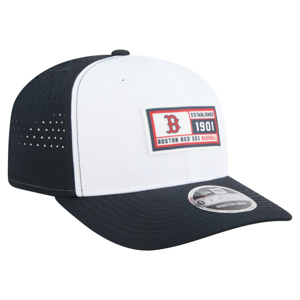 Boston Red Sox Established Patch 9SEVENTY Adjustable Hat White/Navy | New Era