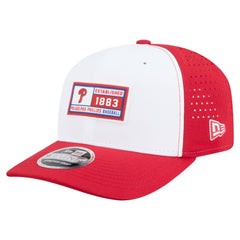 Philadelphia Phillies Established Patch 9SEVENTY Adjustable Hat White/Red | New Era