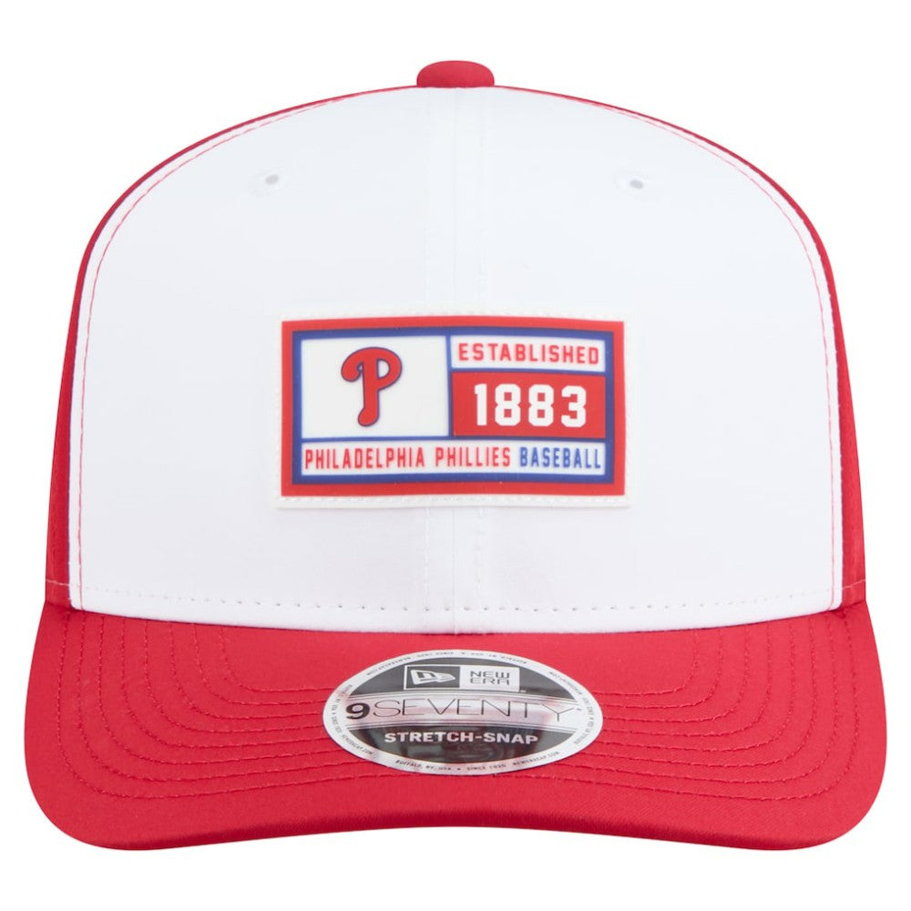 Philadelphia Phillies Established Patch 9SEVENTY Adjustable Hat White/Red | New Era