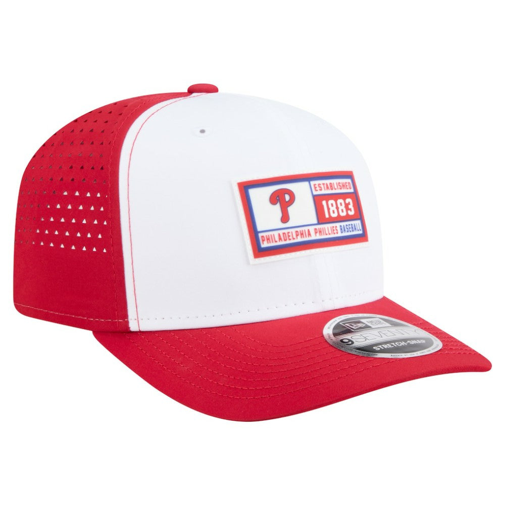 Philadelphia Phillies Established Patch 9SEVENTY Adjustable Hat White/Red | New Era