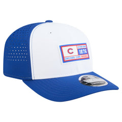 Chicago Cubs Established Patch 9SEVENTY Adjustable Hat White/Royal | New Era