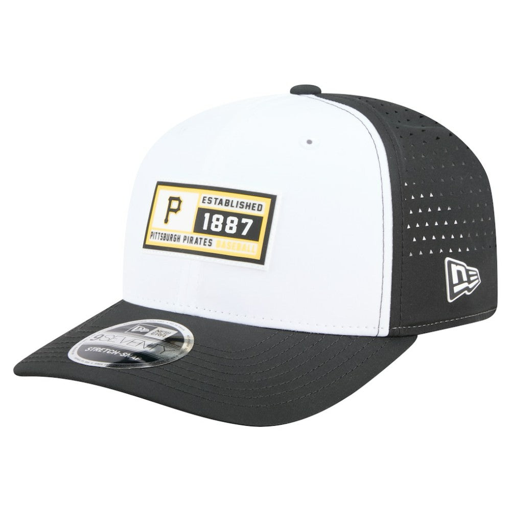 Pittsburgh Pirates Established Patch 9SEVENTY Adjustable Hat White/Black | New Era