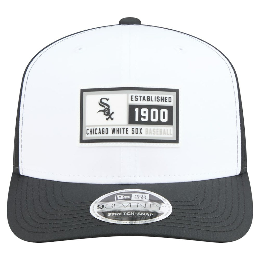 Chicago White Sox Established Patch 9SEVENTY Adjustable Hat White/Black | New Era