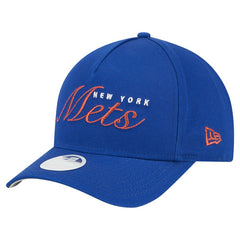 New York Mets Women's Metallic A-Frame 9FORTY Adjustable Hat Royal | New Era