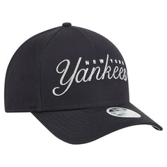 New York Yankees Women's Metallic A-Frame 9FORTY Adjustable Hat Navy | New Era