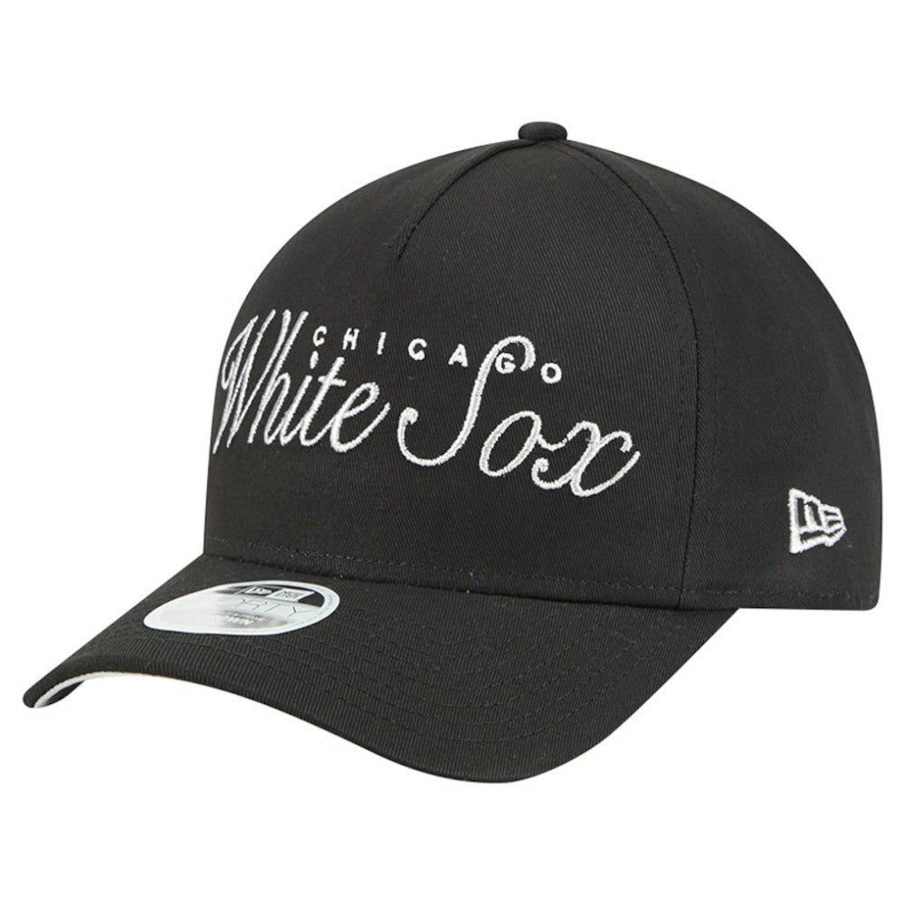 Chicago White Sox Women's Metallic A-Frame 9FORTY Adjustable Hat Black | New Era