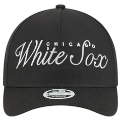 Chicago White Sox Women's Metallic A-Frame 9FORTY Adjustable Hat Black | New Era