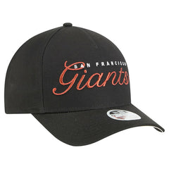 San Francisco Giants Women's Metallic A-Frame 9FORTY Adjustable Hat Black | New Era