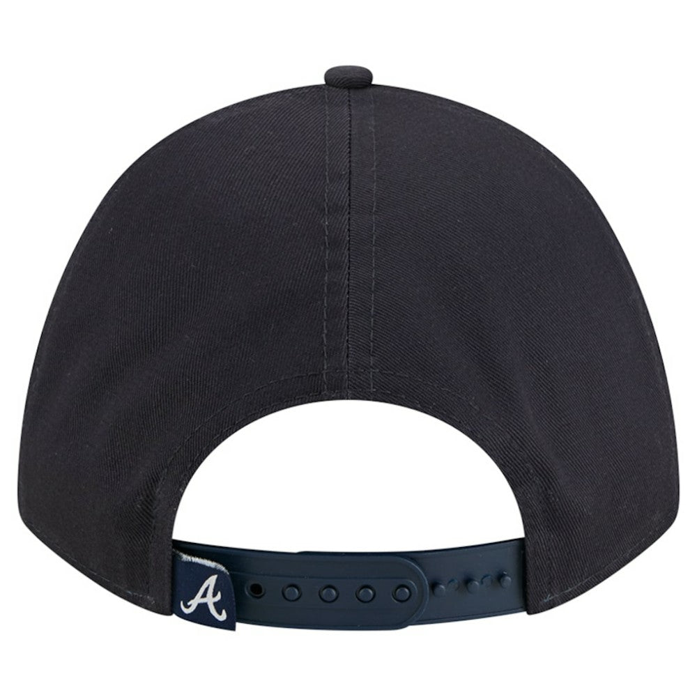 Atlanta Braves Women's Metallic A-Frame 9FORTY Adjustable Hat Navy | New Era