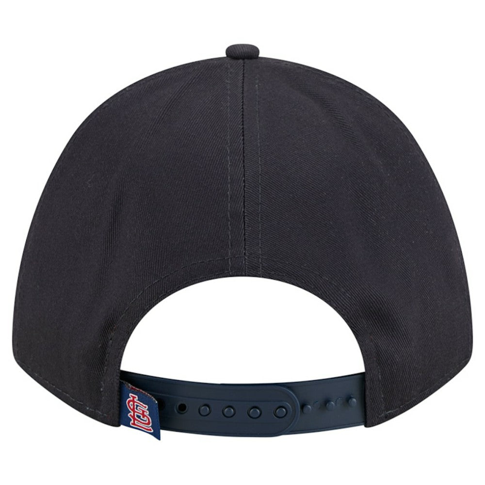 St. Louis Cardinals Women's Metallic A-Frame 9FORTY Adjustable Hat Navy | New Era