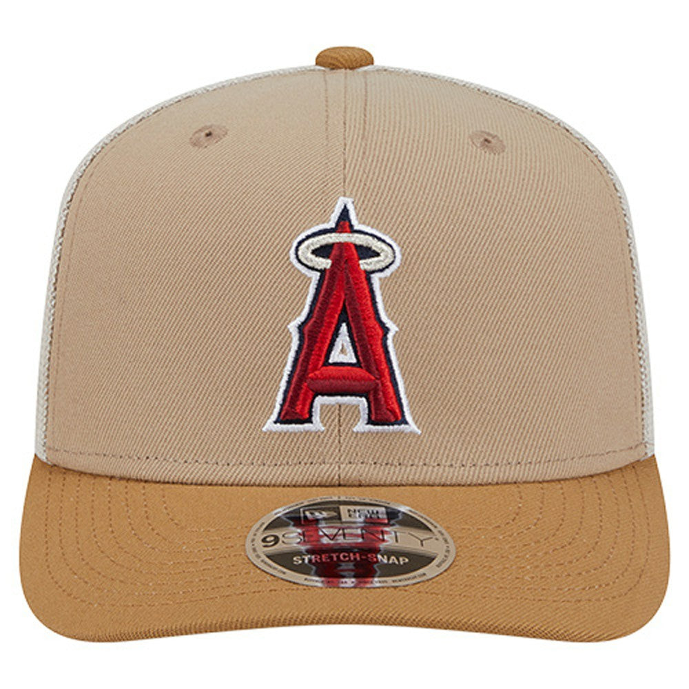Los Angeles Angels 9SEVENTY Trucker Adjustable Hat Stone | New Era