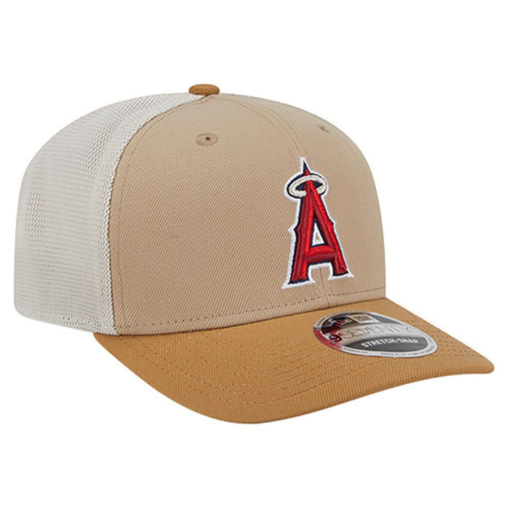 Los Angeles Angels 9SEVENTY Trucker Adjustable Hat Stone | New Era