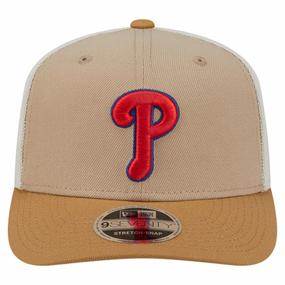 Philadelphia Phillies 9SEVENTY Trucker Adjustable Hat Stone | New Era