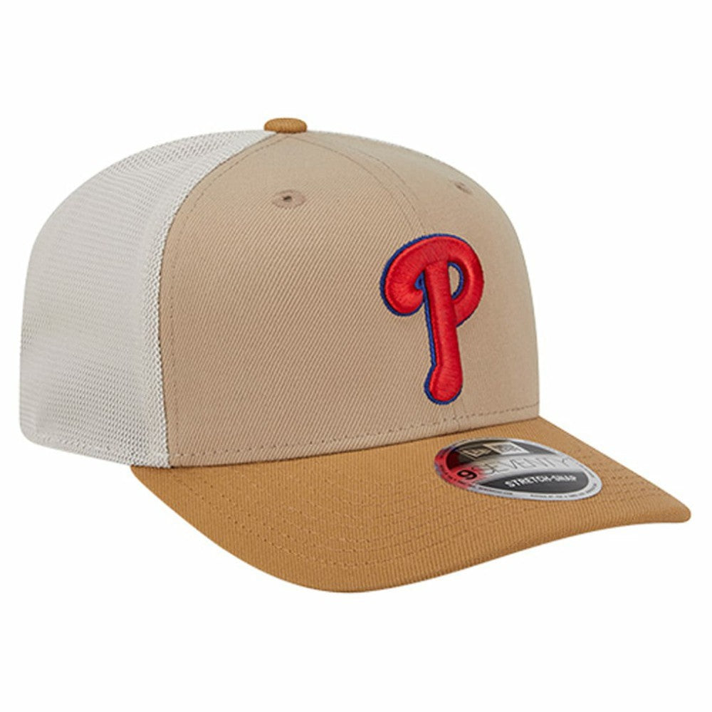 Philadelphia Phillies 9SEVENTY Trucker Adjustable Hat Stone | New Era