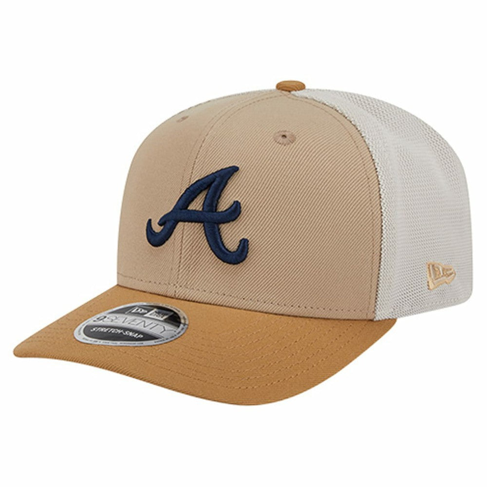 Atlanta Braves 9SEVENTY Trucker Adjustable Hat Stone | New Era