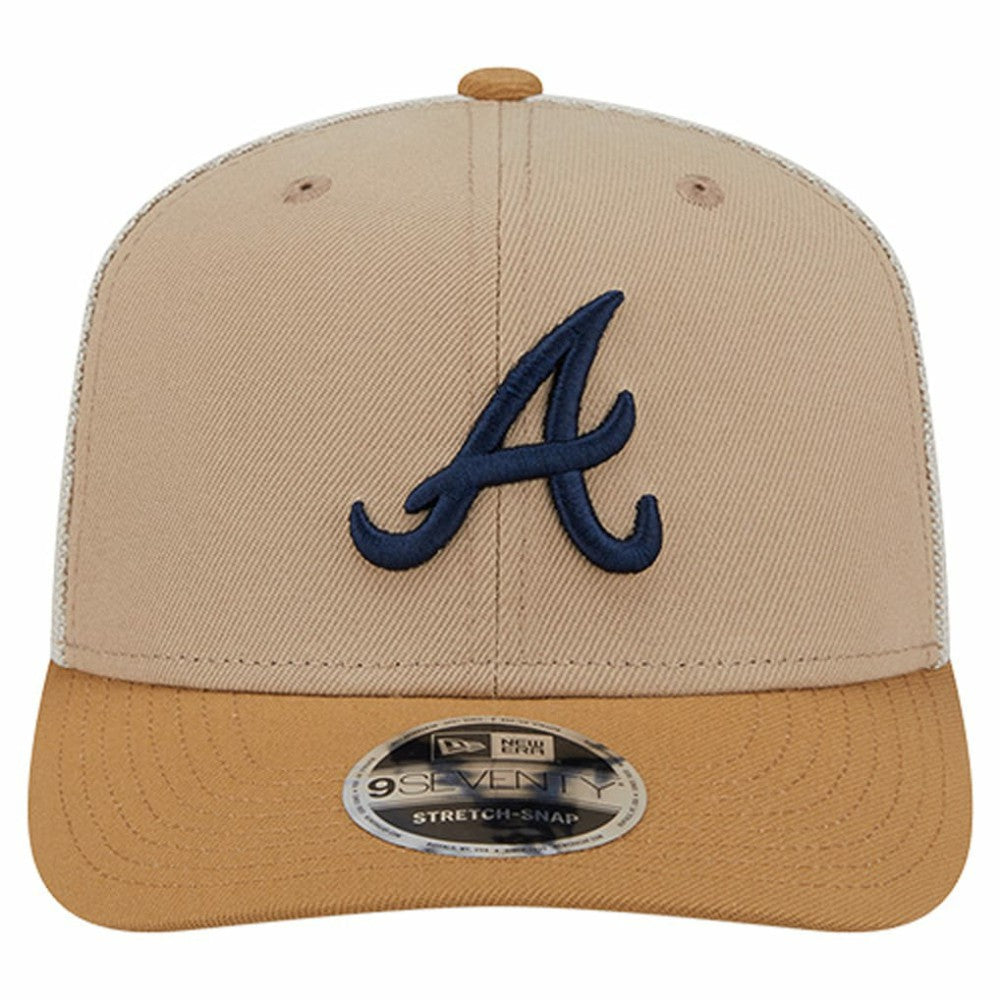 Atlanta Braves 9SEVENTY Trucker Adjustable Hat Stone | New Era