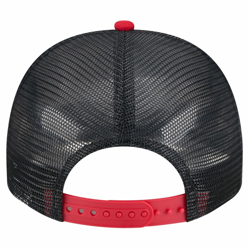 Boston Red Sox Banner A-Frame 9FIFTY Trucker Snapback Hat Cream/Navy | New Era