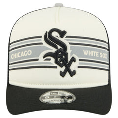 Chicago White Sox Banner A-Frame 9FIFTY Trucker Snapback Hat Cream/Black | New Era
