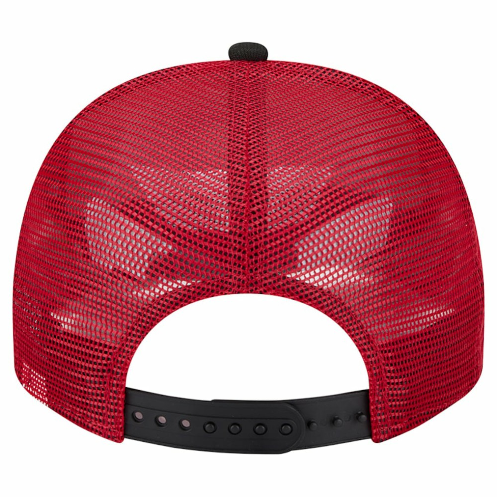 Cincinnati Reds Banner A-Frame 9FIFTY Trucker Snapback Hat Cream/Red | New Era