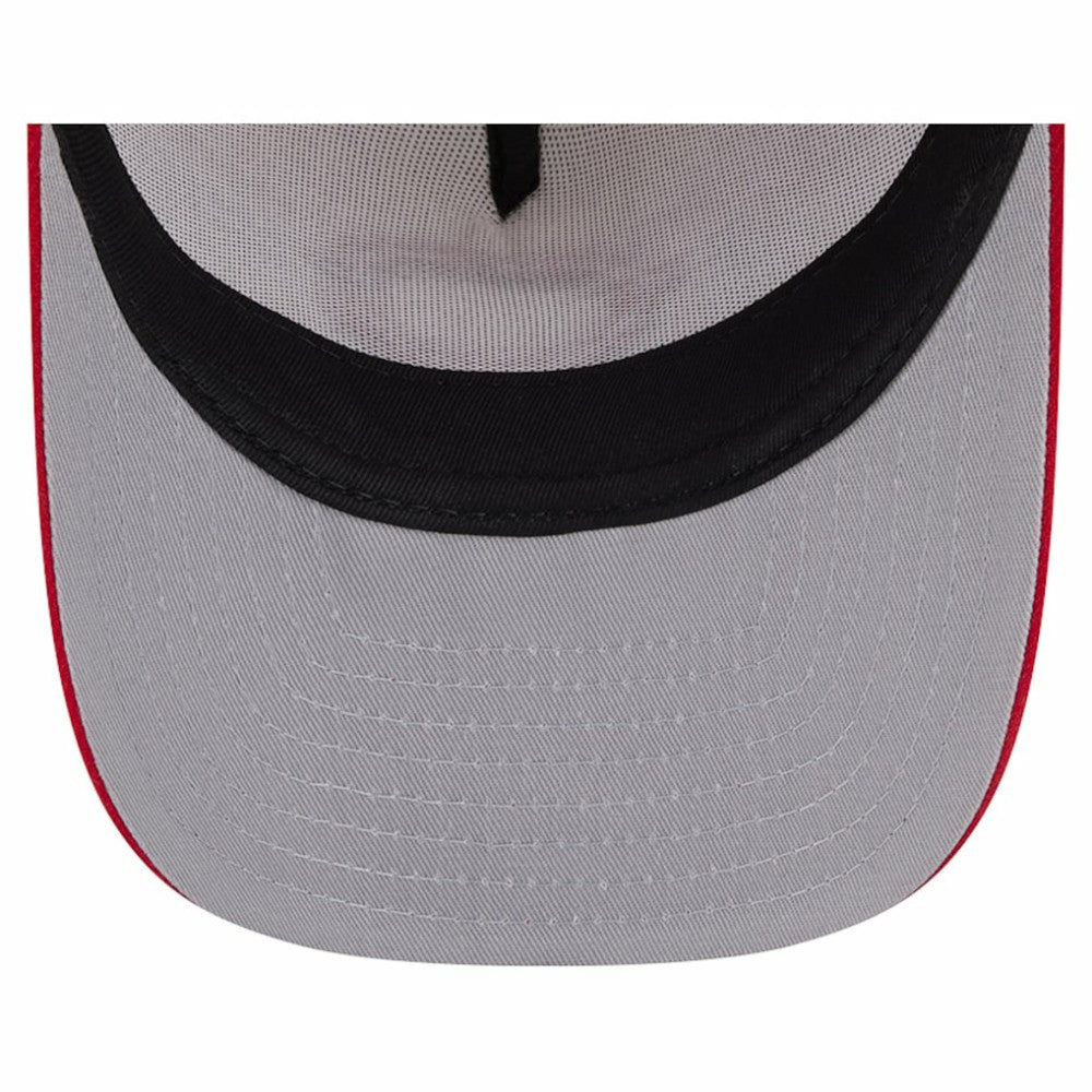 Cincinnati Reds Banner A-Frame 9FIFTY Trucker Snapback Hat Cream/Red | New Era