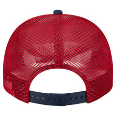 Los Angeles Angels Banner A-Frame 9FIFTY Trucker Snapback Hat Cream/Red | New Era