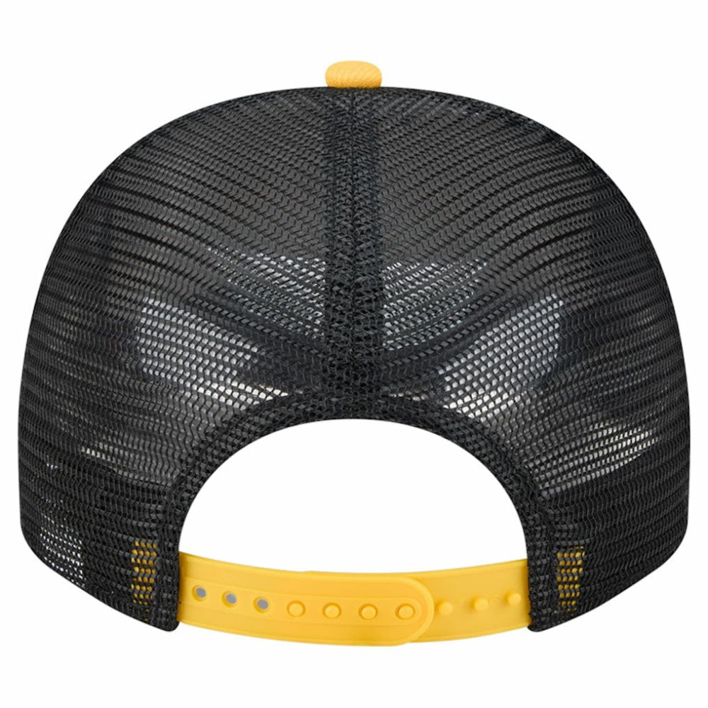 Pittsburgh Pirates Banner A-Frame 9FIFTY Trucker Snapback Hat Cream/Black | New Era
