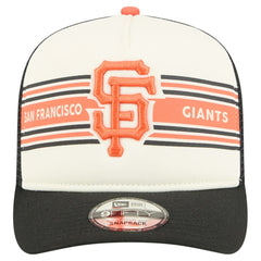 San Francisco Giants Banner A-Frame 9FIFTY Trucker Snapback Hat Cream/Black | New Era