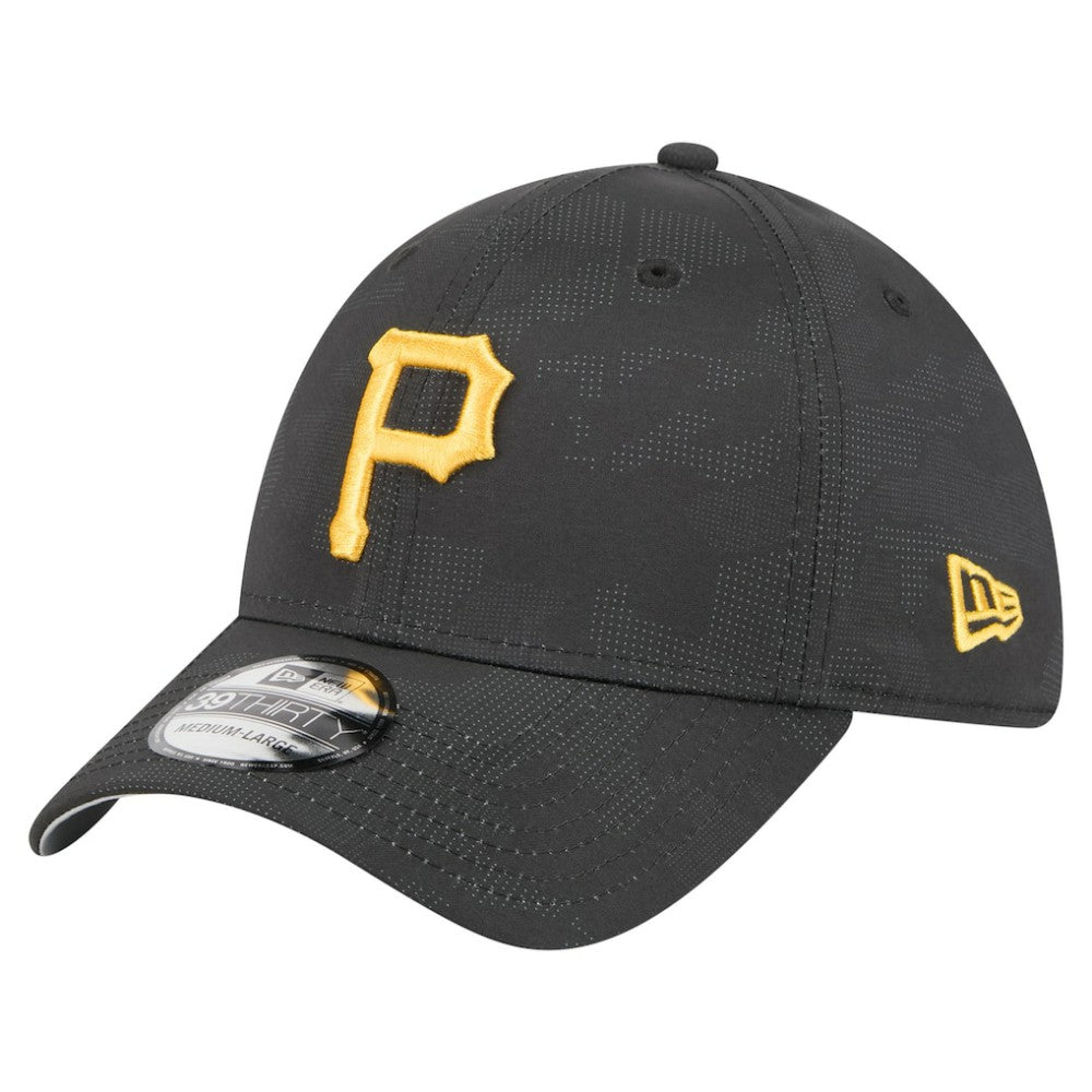 Pittsburgh Pirates Tonal Camo 39THIRTY Flex Hat Black | New Era