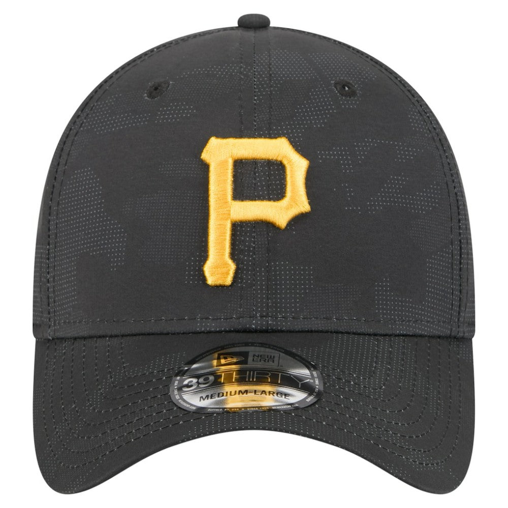 Pittsburgh Pirates Tonal Camo 39THIRTY Flex Hat Black | New Era