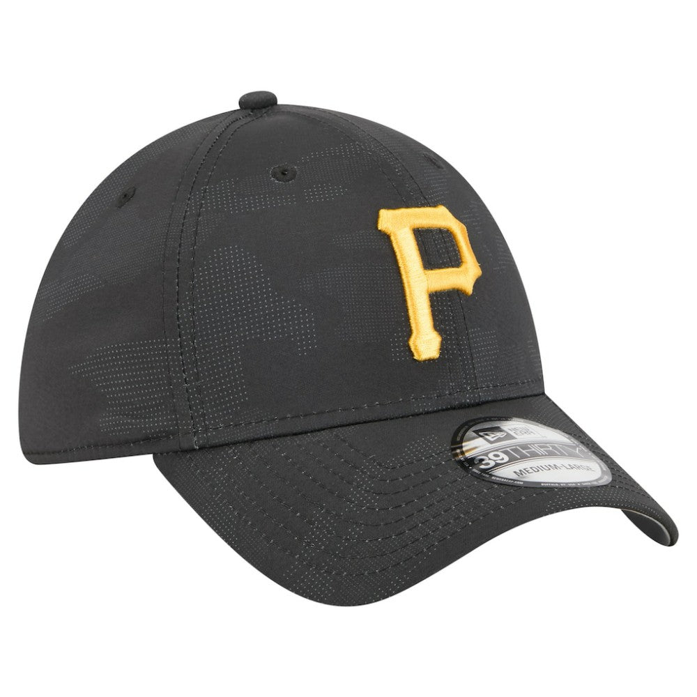 Pittsburgh Pirates Tonal Camo 39THIRTY Flex Hat Black | New Era